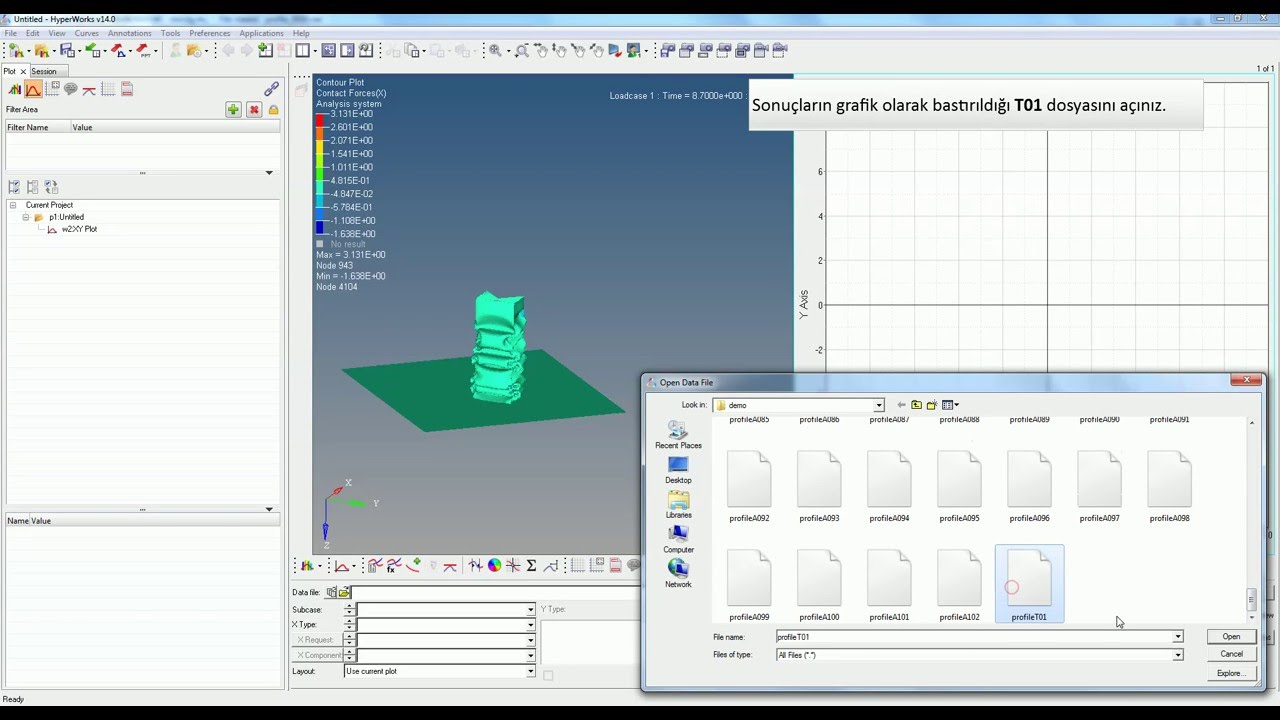 Crash Box Simulasyonu Altair HyperCrash - RADIOSS