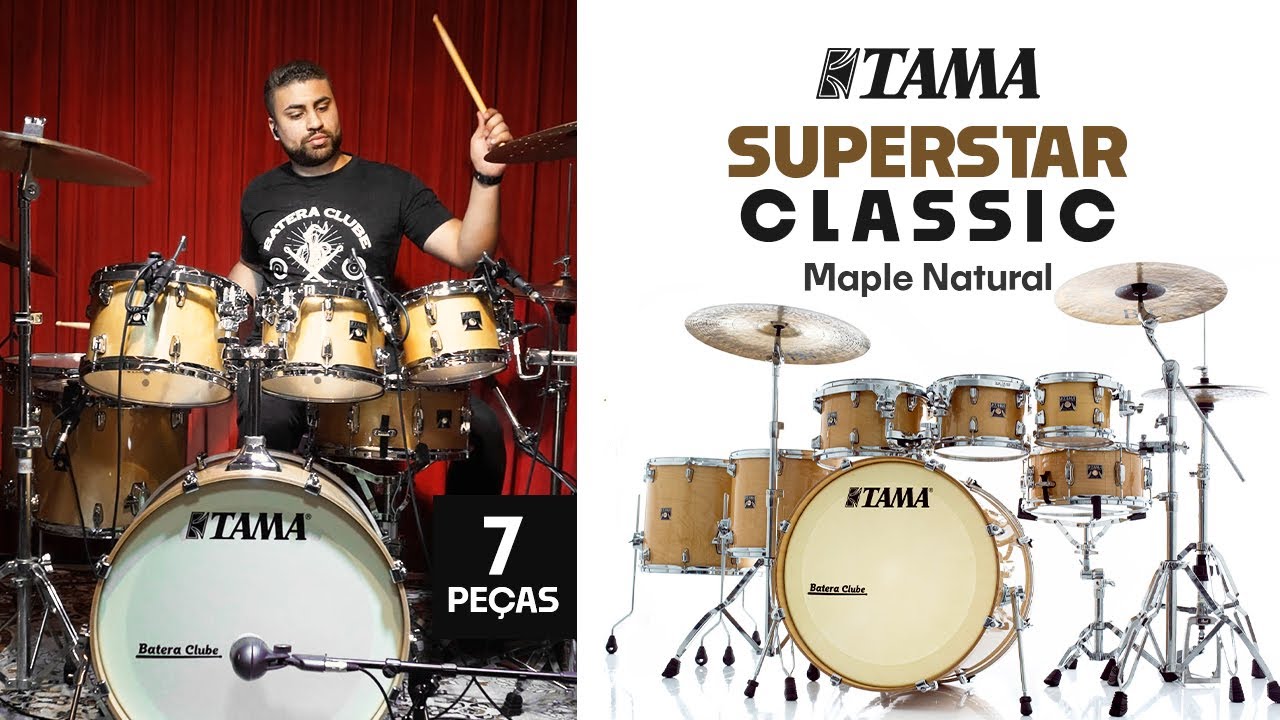 TAMA Superstar Classic Maple Natural Blonde com 7 Peças