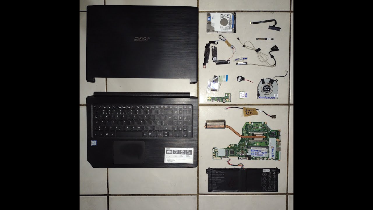 acer aspire 3 A315 53 32u4 desmontando e revelando peças !
