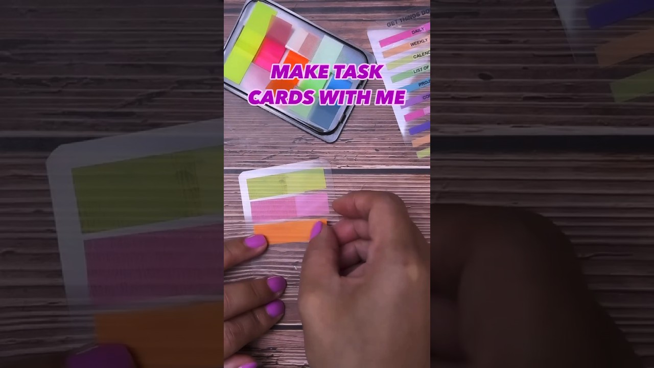 DIY task cards - great way to help prompt you on the regular habits and routines you need to action.