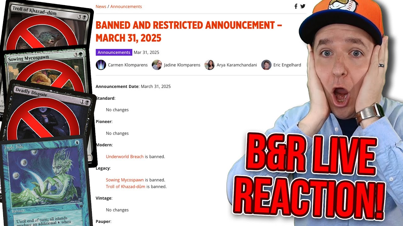 BANNED & RESTRICTED REACTION! High Tide Unbanned in Pauper — MARCH 2025 | Magic: The Gathering MTG
