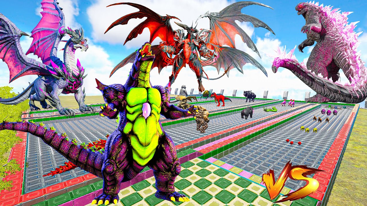 Hydro Dinos vs ALL ARK Bosses, Titans & Dinosaurs 💧🔥 | Epic Battle