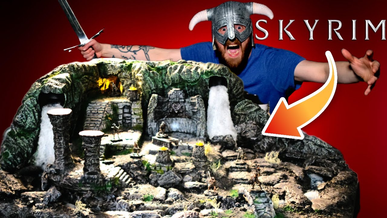 I made the UlTIMATE SKYRIM DIORAMA / Bleak Falls Barrow