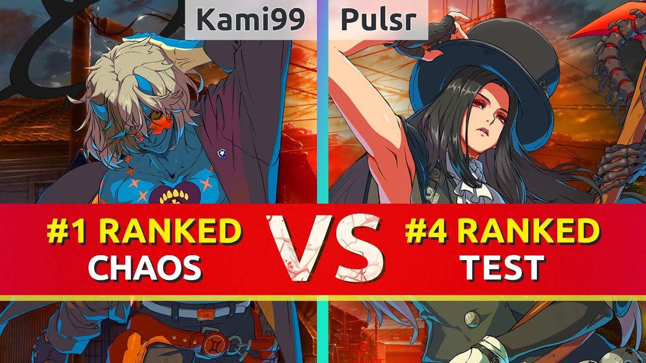 GGST ▰ Kami99 (#1 Ranked Happy Chaos) vs Pulsr (#4 Ranked Testament). High Level Gameplay