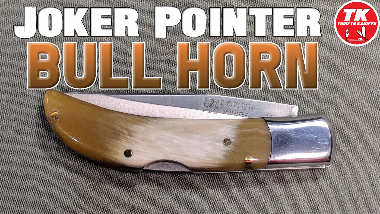 Joker Pointer Bull Horn Lockback NA-07 Pocket Knife