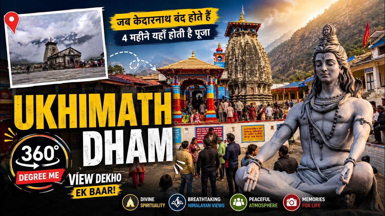 Kedarnath Winter Home Darshan 🕉️ Omkareshwar Temple Ukhimath | Deoria Tal Trek 360° VR Experience