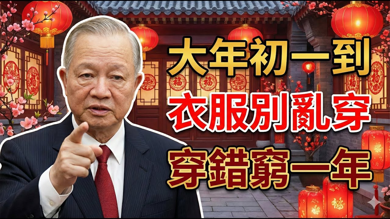 別讓衣服毀了你的運氣！曾仕强：大年初一穿衣指南，這一點最關鍵。#曾仕強 #易經智慧 #大年初一 #穿衣禁忌 #新年習俗