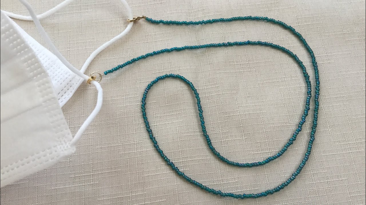 #65 ビーズを通すだけ！3way マスクコード（マスクストラップ）の作り方【DIY】beaded mask cord/마스크목걸이