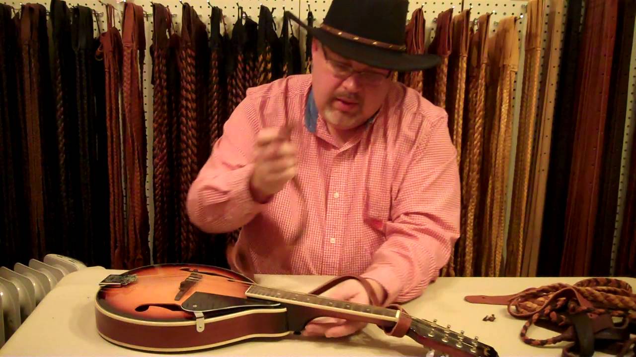 Lakota Leathers Mandolin strap installation