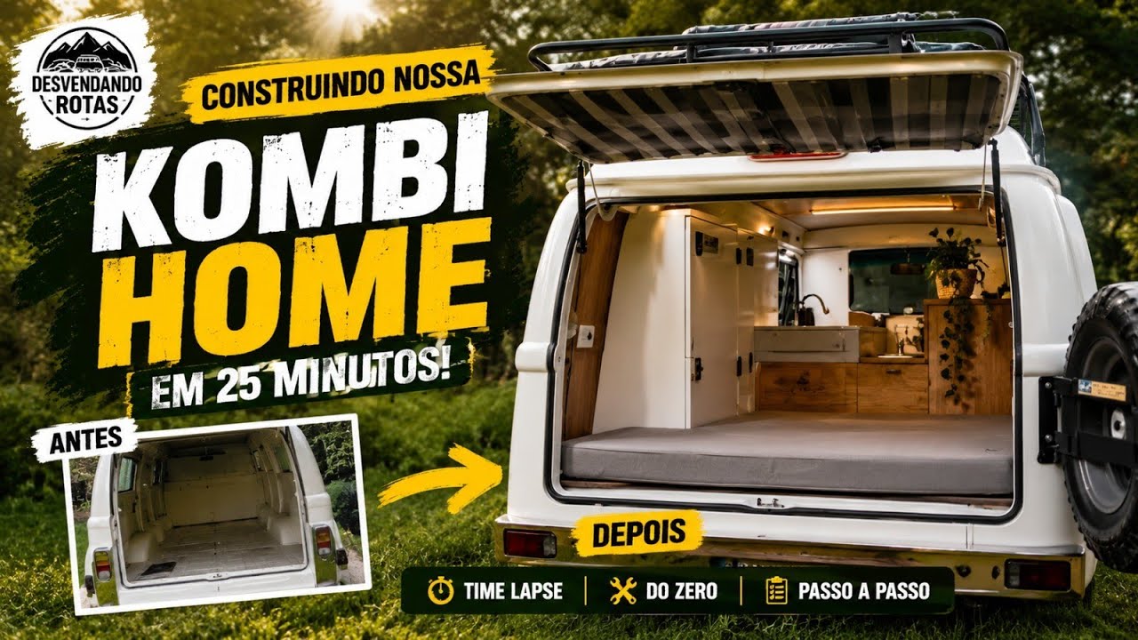 EP 52- CONSTRUINDO NOSSA KOMBI HOME EM 25 MINUTOS\ TIME LAPSE
