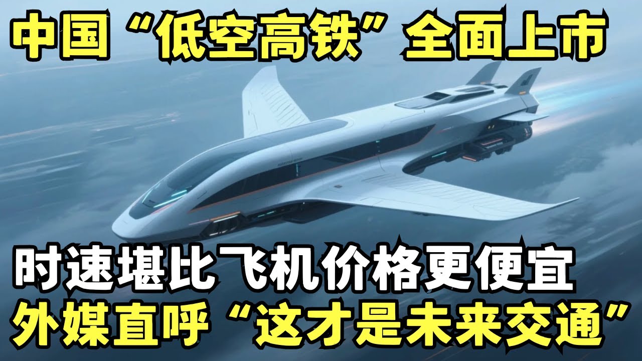 中国“低空高铁”震撼上市! 时速1000公里堪比飞机价格更便宜, 外媒直呼“这才是真正的未来交通”｜科技前沿