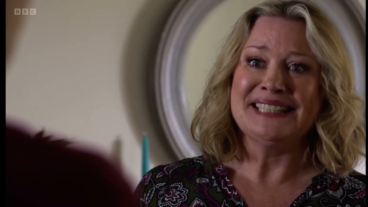 Eastenders Jane sees Bobby and Peter as they walk into the house as she is happy to see them both