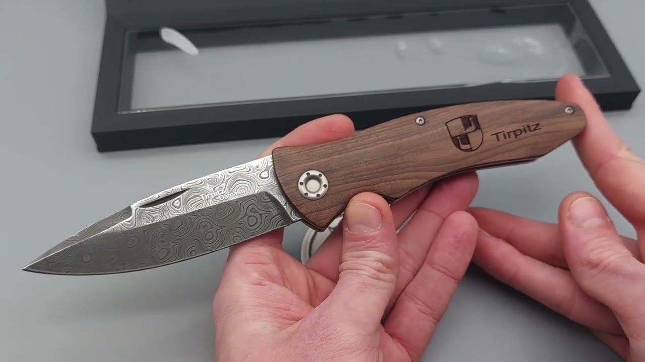 B&ouml;ker Tirpitz Damast Wood 42 Made in Germany Knife Unboxing Review Vorstellung | S&ouml;ldner Messerladen