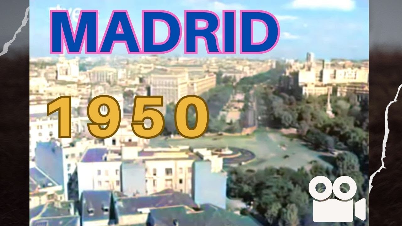 Madrid en década de 1950 España (Especial de rtve Coloreado) 4K