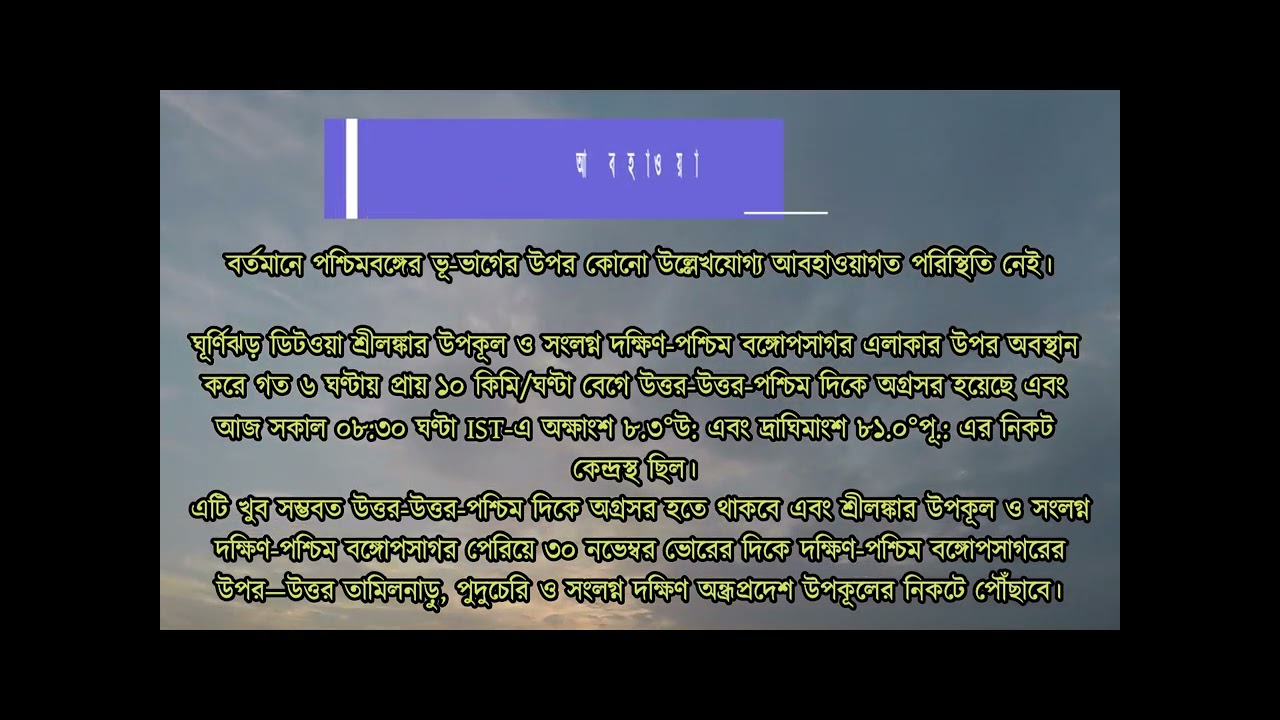 Daily weather video 28.11.2025