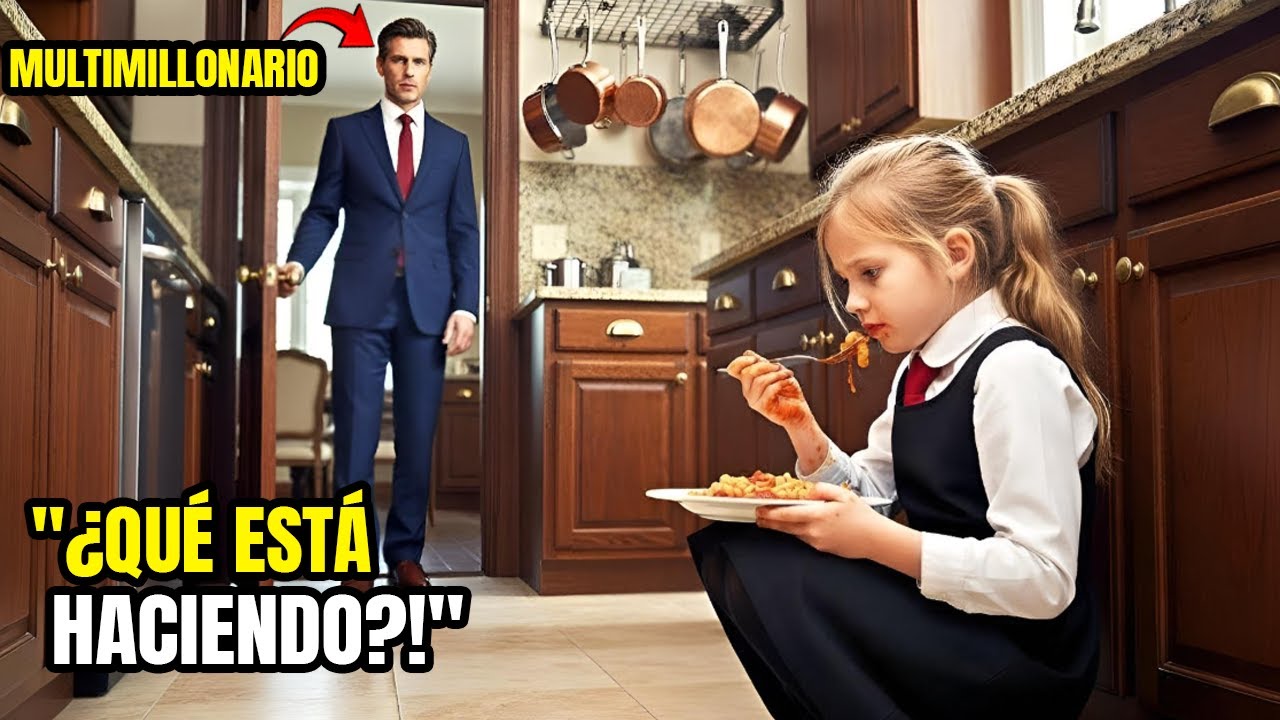 El multimillonario halla a la hija de su empleada comiendo sobras… su reacción te sorprenderá