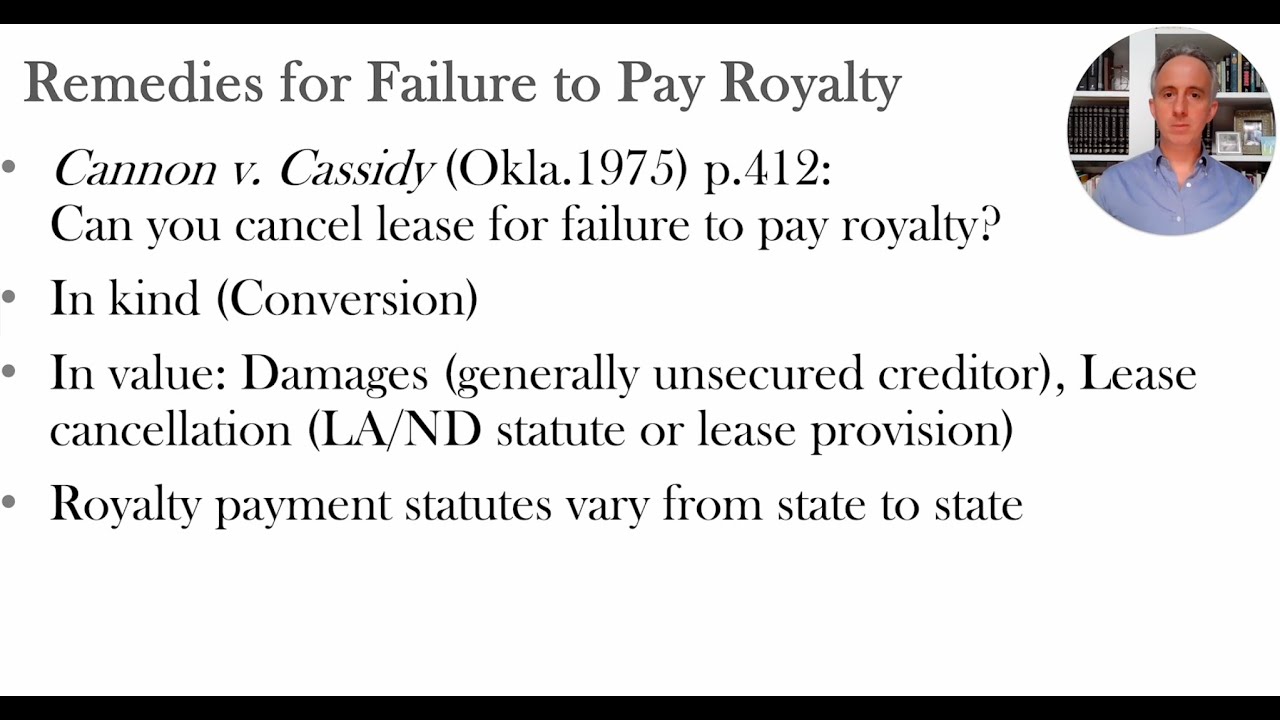 Making Royalty Payments (Oil & Gas 17.3)