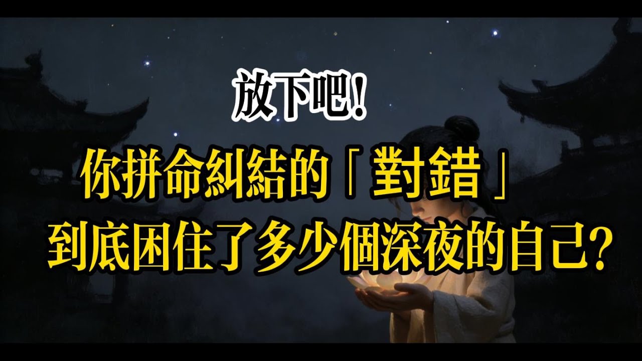 人就一輩子，選錯了就選錯了！那些困住你的對錯，真的值得你耗盡半生遺憾嗎？#人生感悟 #禅意生活 #治愈