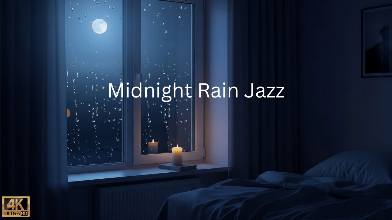 Rainy Midnight Jazz – Gentle Sleep Music by the Window