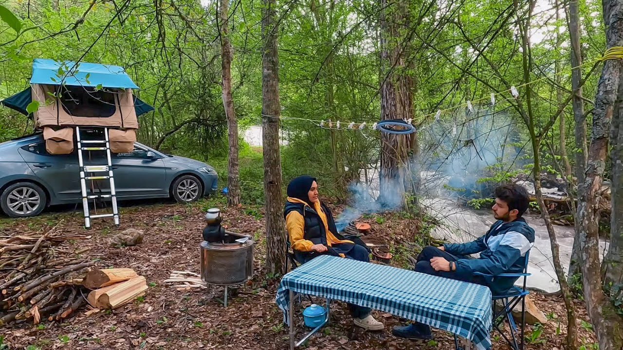 Orman Kampı // Çoban kebabı  // Camping in The Woods // Camping Food // A Night in the Woods