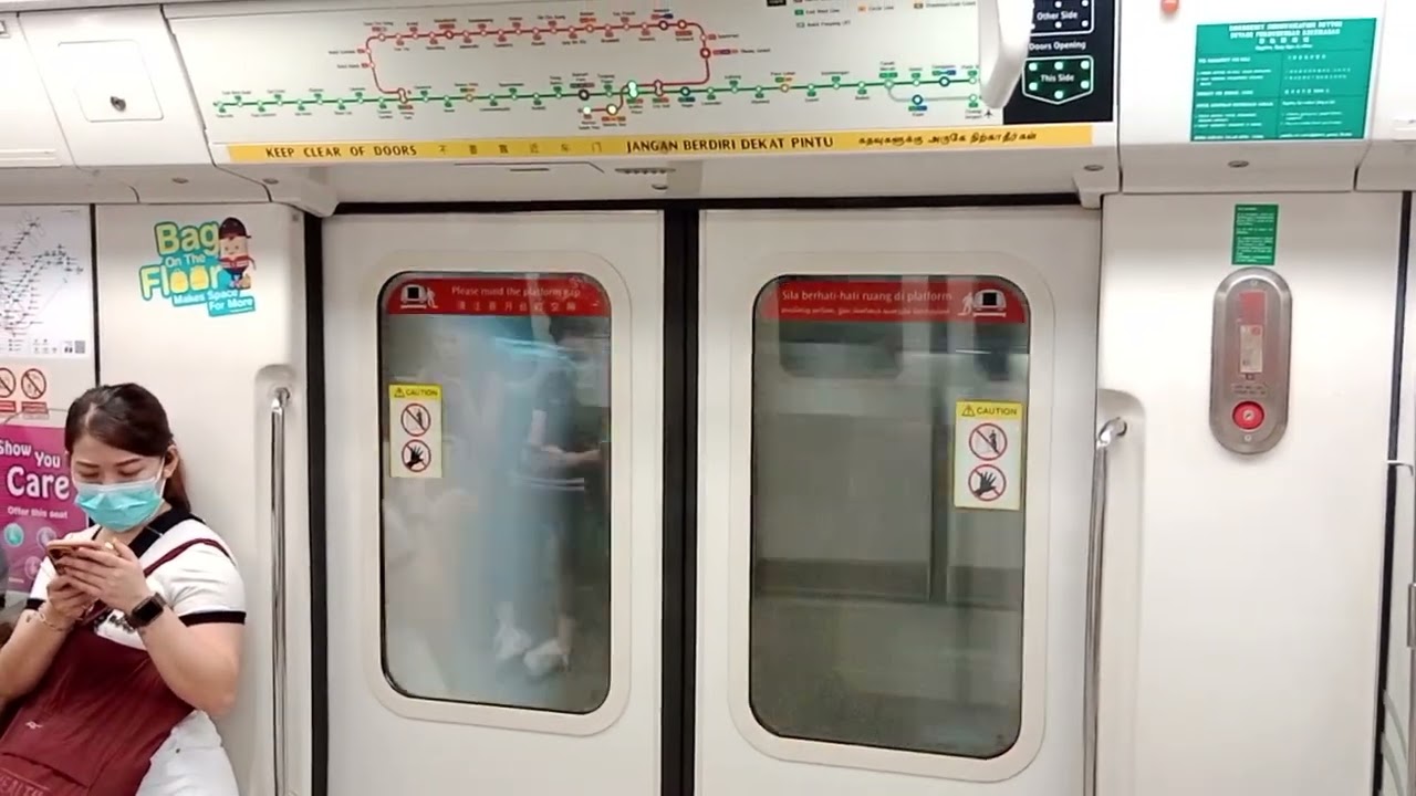 [Retired EWL] SMRT Train NSL Kawasaki C151A From Dhoby Ghaut to City Hall Towards Marina South Pier