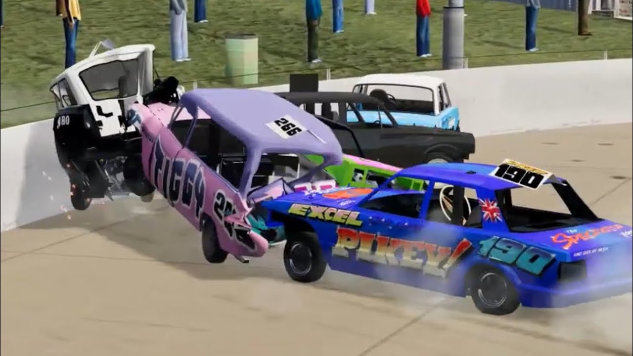 BeamNG Banger Racing Crashes 31