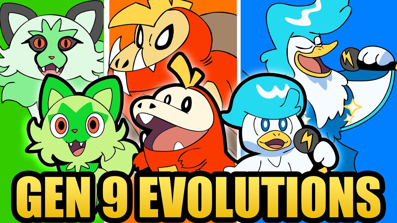 Pok&eacute;mon Scarlet Violet Gen 9 - STARTERS EVOLUTION
