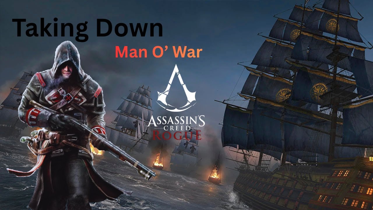 Assassin's Creed Rogue taking down the Man O' War and Boarding