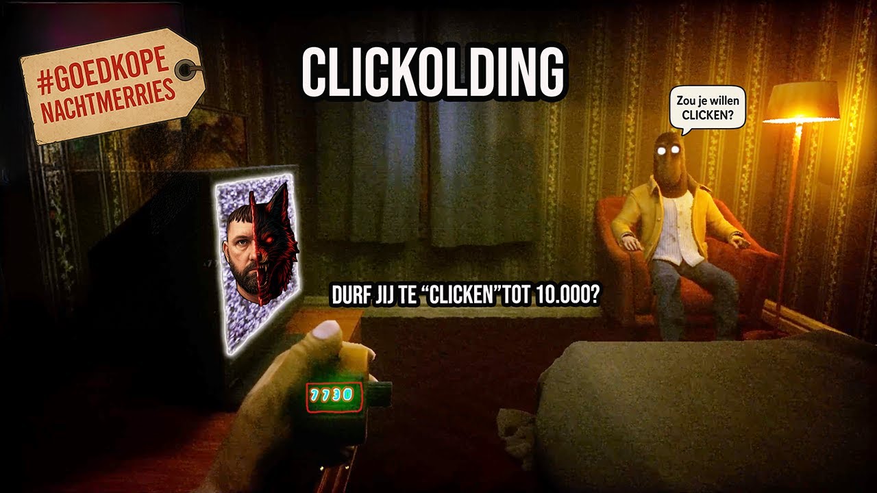 Clickolding – Indie Psychologische Horror Game (NL) | Klik tot 10.000… maar hij kijkt mee (eng?)