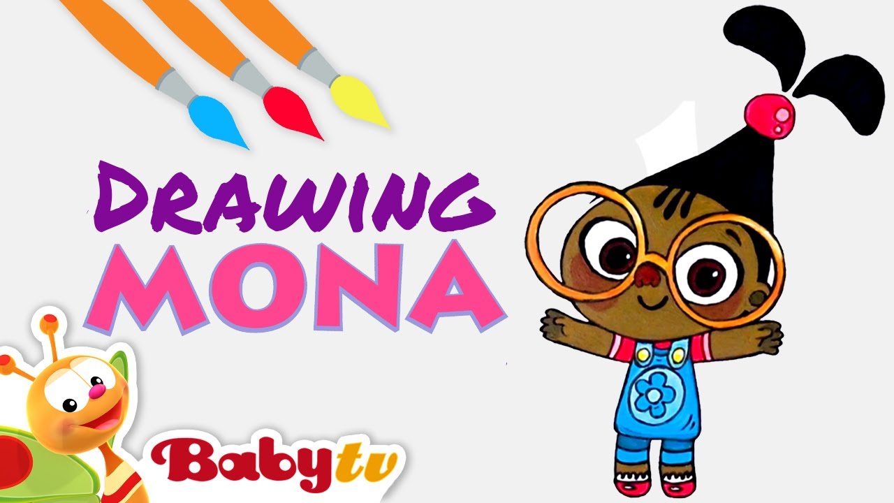 How to Draw Mona 🎨 | Coloring and Drawing for Kids | @BabyTV