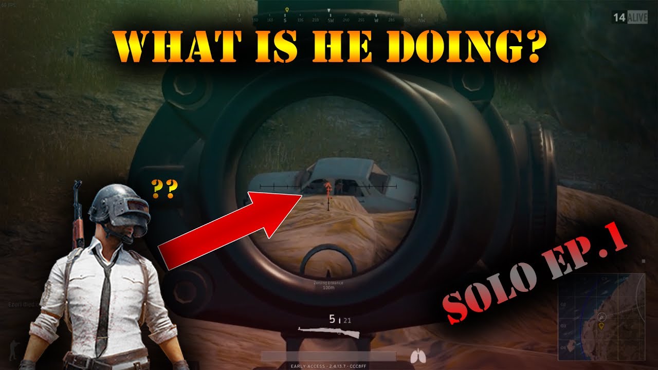 WHAT IS HE DOING? | Playerunknown's Battlegrounds | Solo Win |