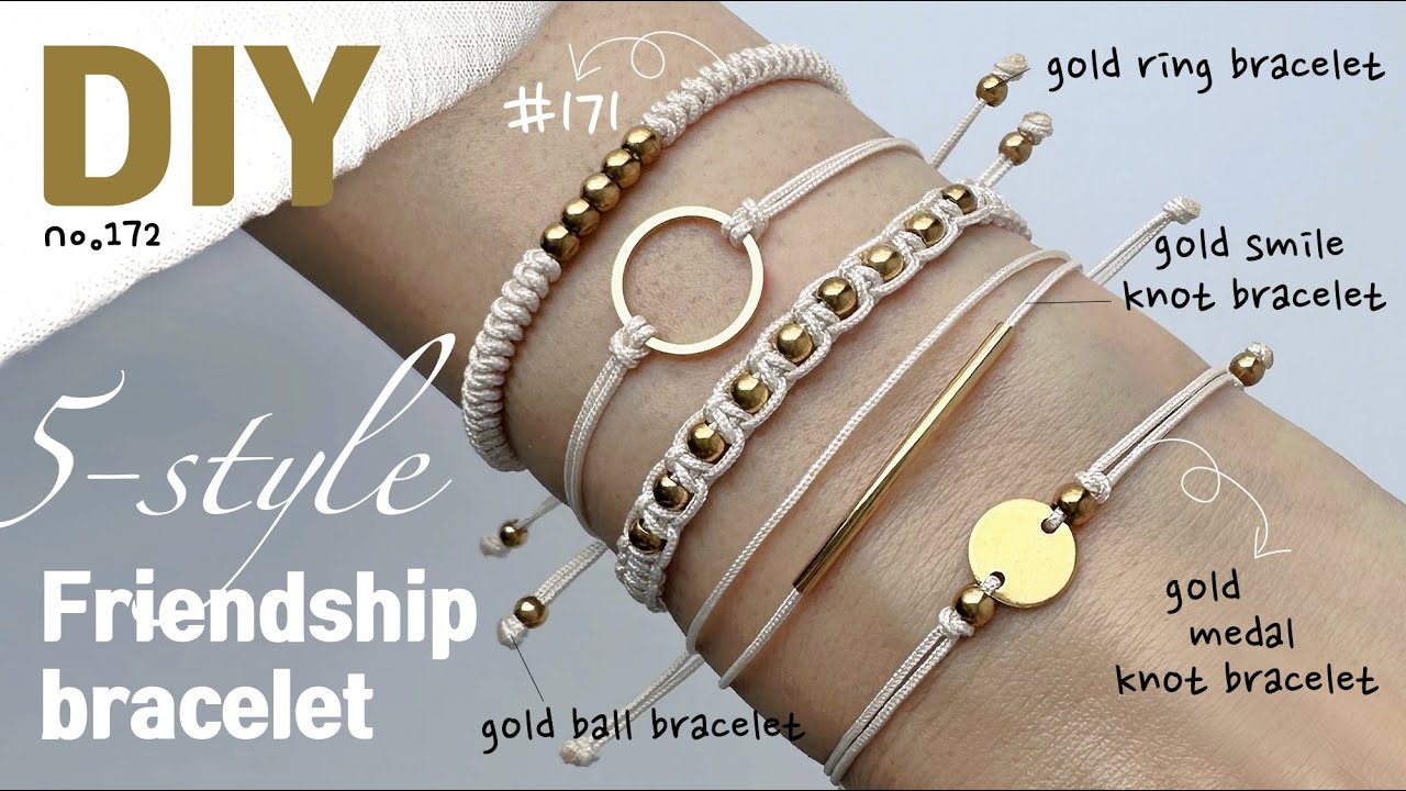 5스타일의 골드 매듭팔찌 만들기🤎How to make a 5-style gold knot bracelet | soDIY #172