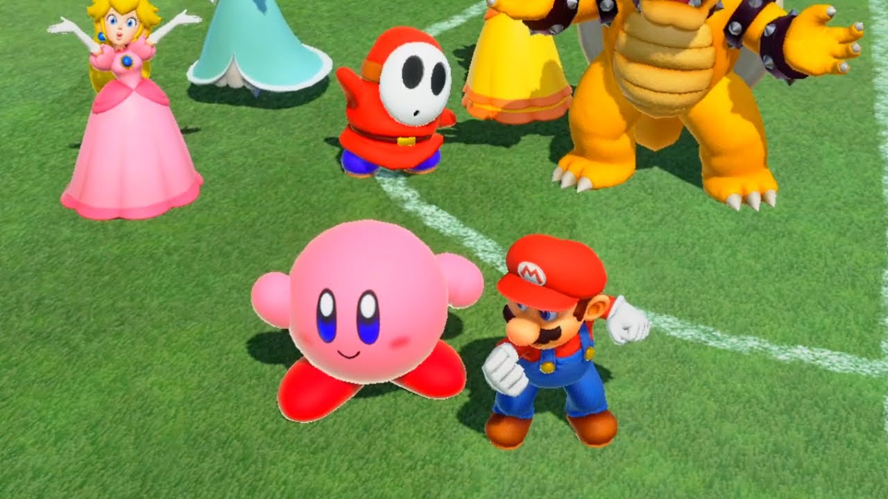 Super Mario Party MiniGames - Kirby vs Mario vs Luigi vs Yoshi (Master CPU)