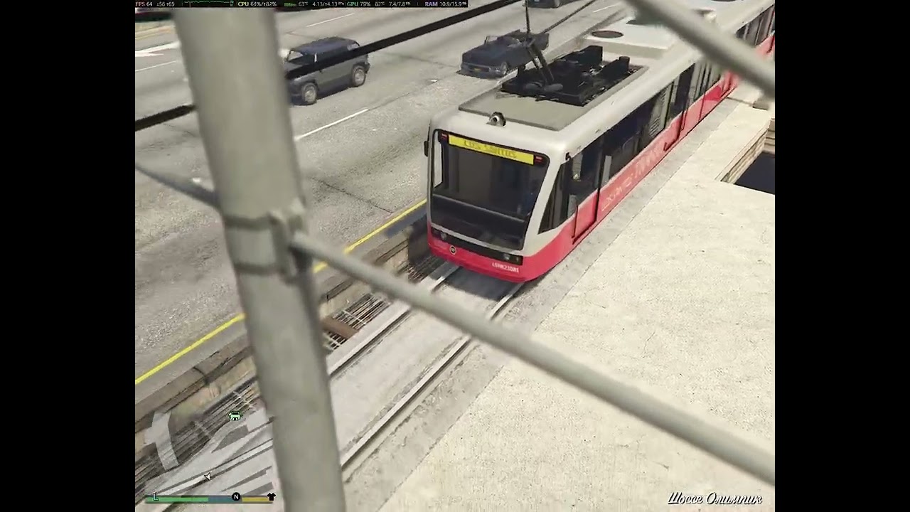 GTA V Трамвай  катаемся как я повторяю на ютубе из канала часть 2