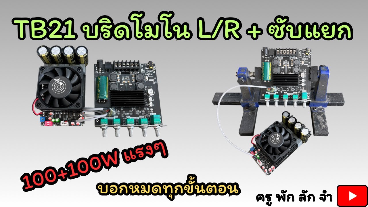 ครูพักลักจำ : สอนบริดโมโน TB21 100*100 LR + จุดต่อซัพแยก #ครูพักลักจำbypingpong #แชร์ #แอมป์จิ๋วโม