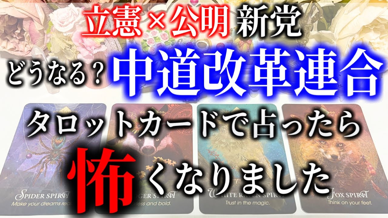 【タロット占い】どうなる？中道改革連合。タロットカードで占ったら怖くなりました。