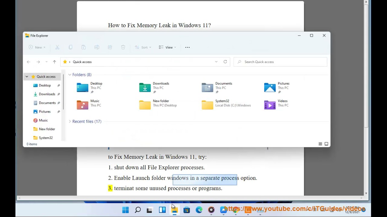Fix Memory Leak in Windows 11