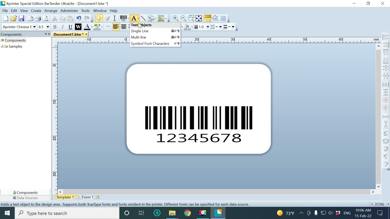 X Printer Label Thermal barcode  install #2
