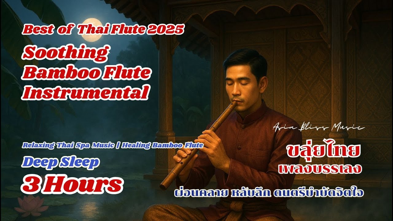 Thai Flute 2025 | 3 Hours| Soothing Bamboo Flute Instrumental-Deep Relaxation, Sleep & Mind Balance