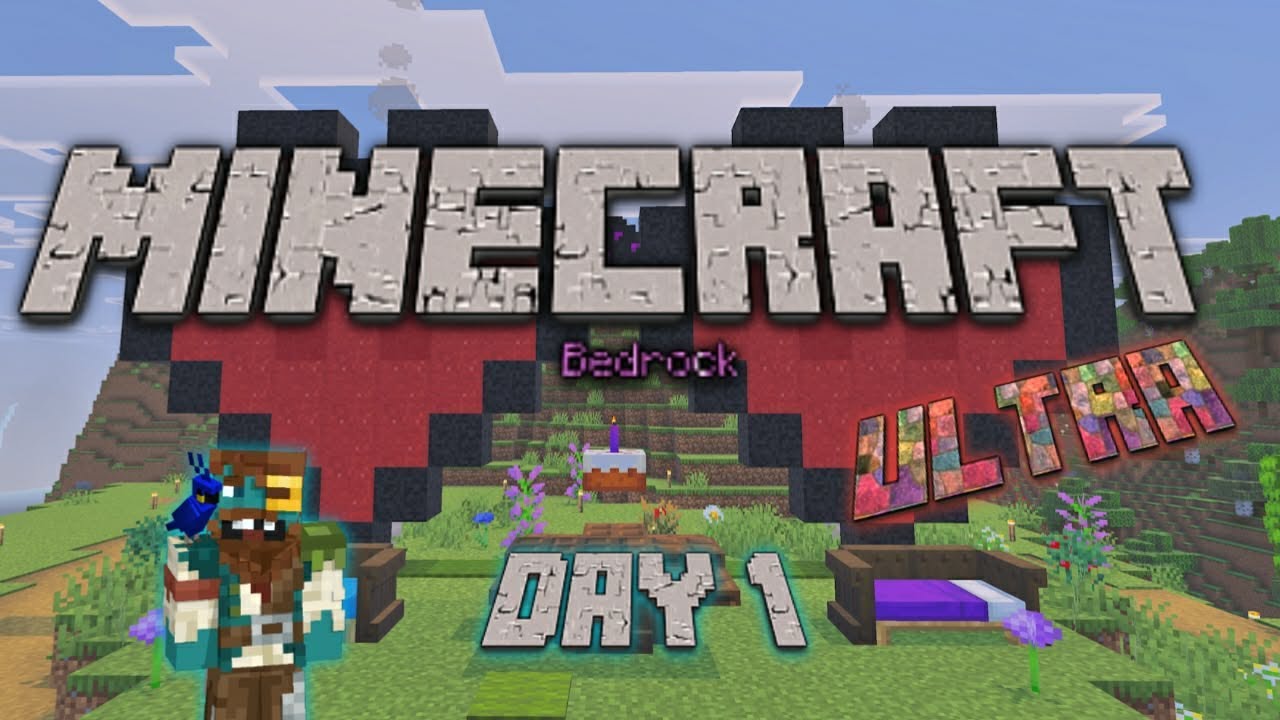 A New Big Project! Surviving 100 Streams in Ultra Hardcore Minecraft Bedrock ~ 1