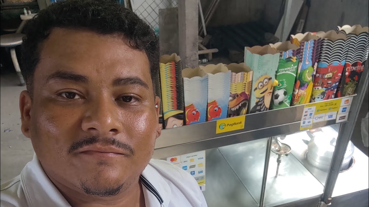 buscando batata chips para carrinho de pipoca