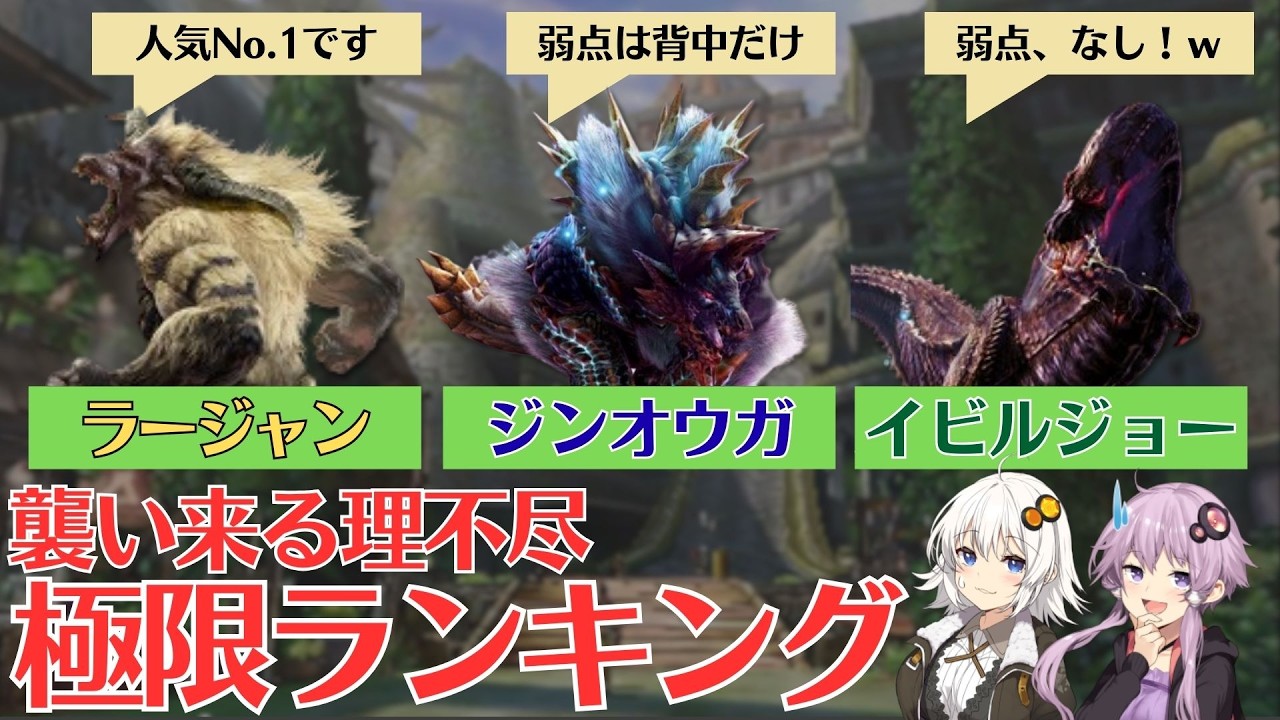 【MH4G】極限状態　理不尽度ランキングTOP8【VOICEROID2】