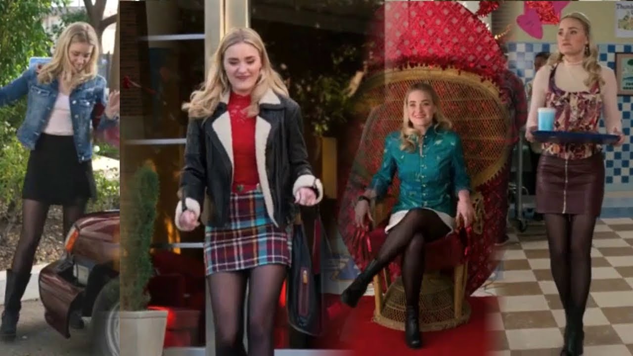 AJ Michalka featured wearing various miniskirts and pantyhose throughout - Schooled  s02e09 15