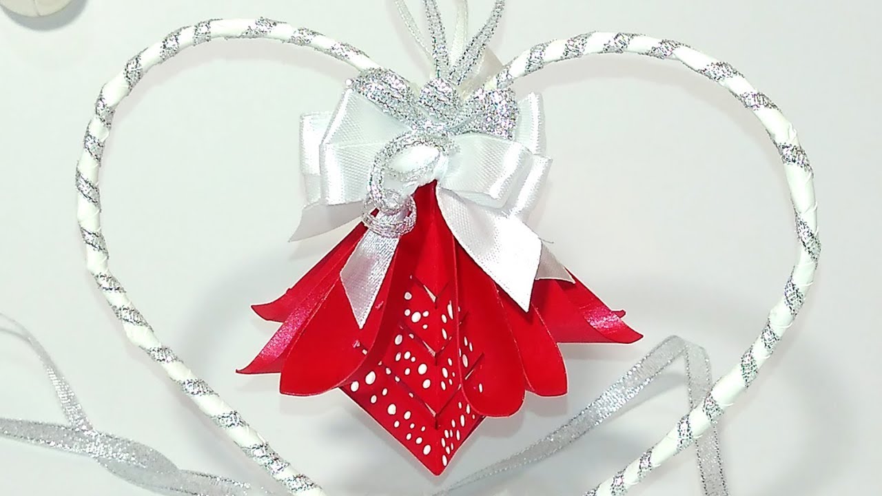 DIY Paper hanging heart. DIY Paper Heart Showpiece. DIY Easter decor!