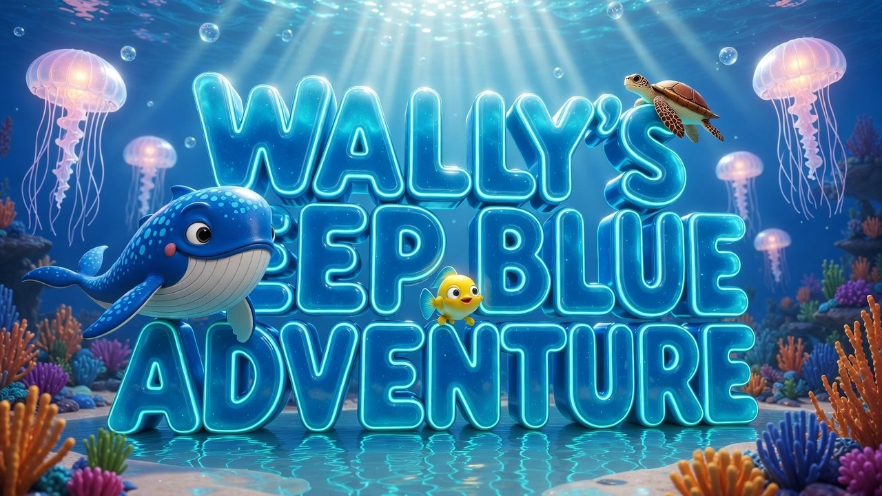Children Story Book Wally the Whale Ocean Adventure Audio Book