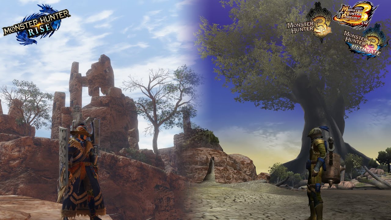 NEW vs OLD Sandy Plains | MH Rise and 3rd Generation Full Comparison/Tour