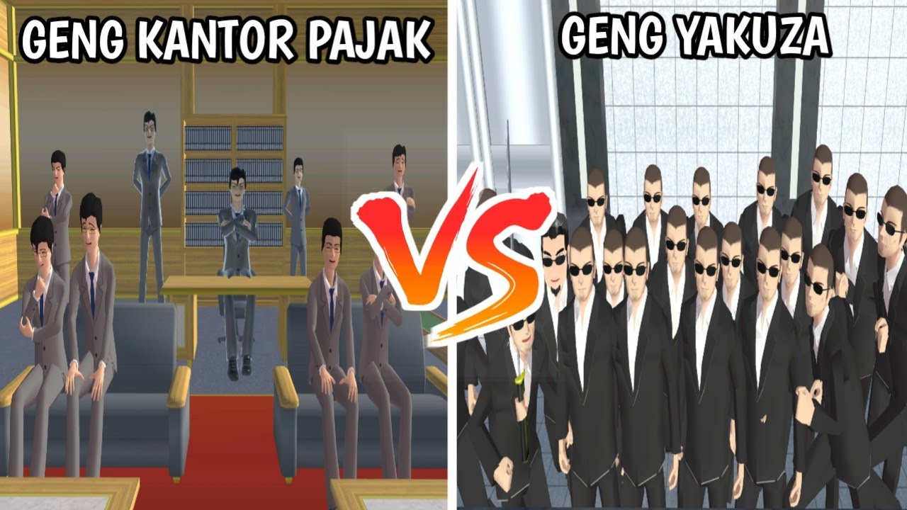 TAWURAN PASUKAN BOS KANTOR PAJAK VS GENG YAKUZA!! - SAKURA SCHOOL SIMULATOR