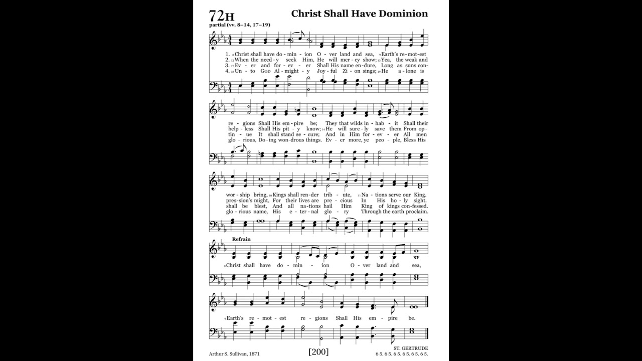 Christ Shall Have Dominion (St Gertrude) 2024 Psalter 72H