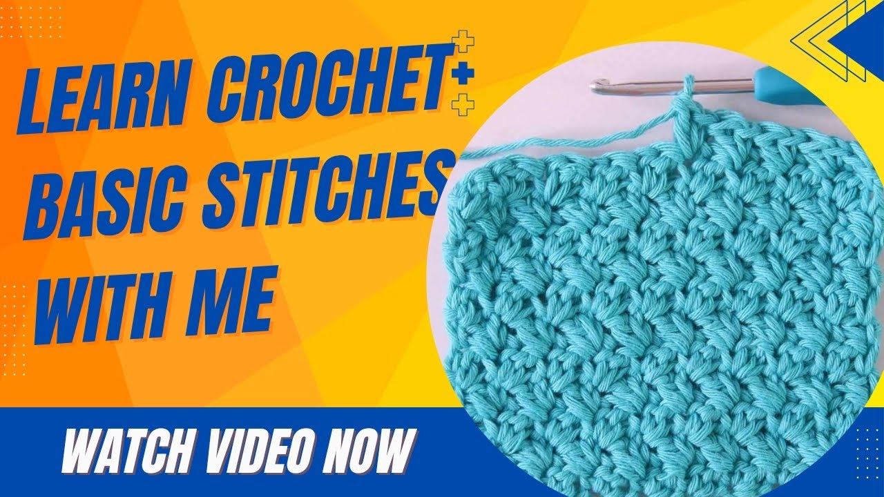 Learn Crochet Basic Stitches With Me 😊