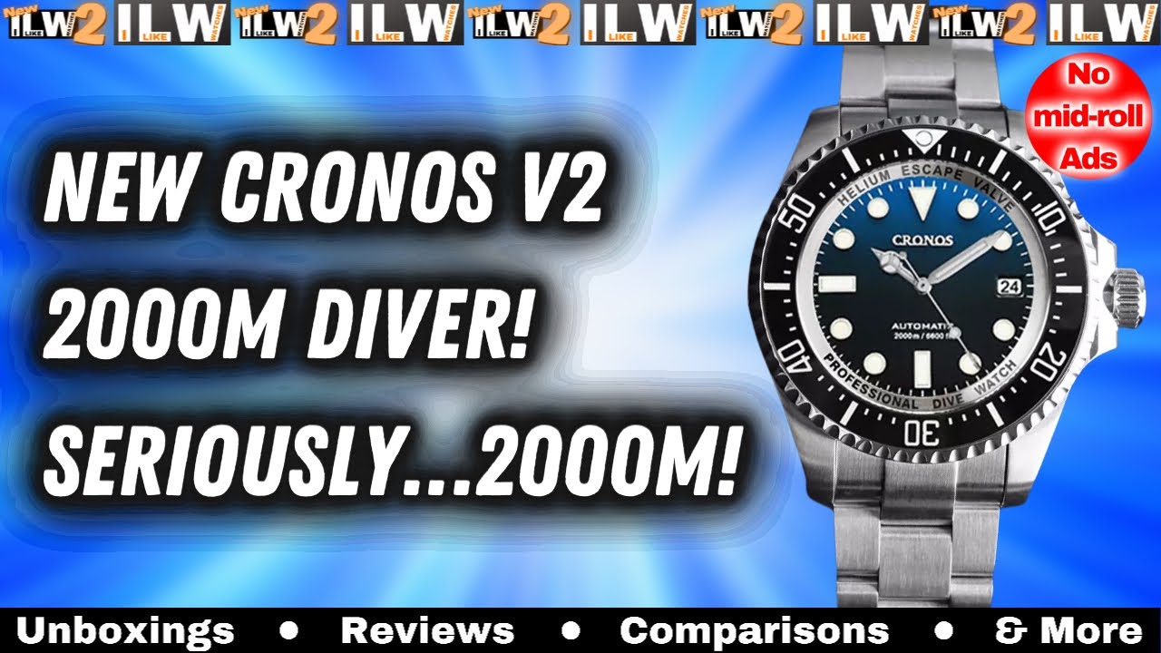 A VERY Special Watch....Cronos 2000m Diver! | Special Edition with Custom Case Back!